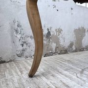 Table de ferme merisier pieds galbés XIXème