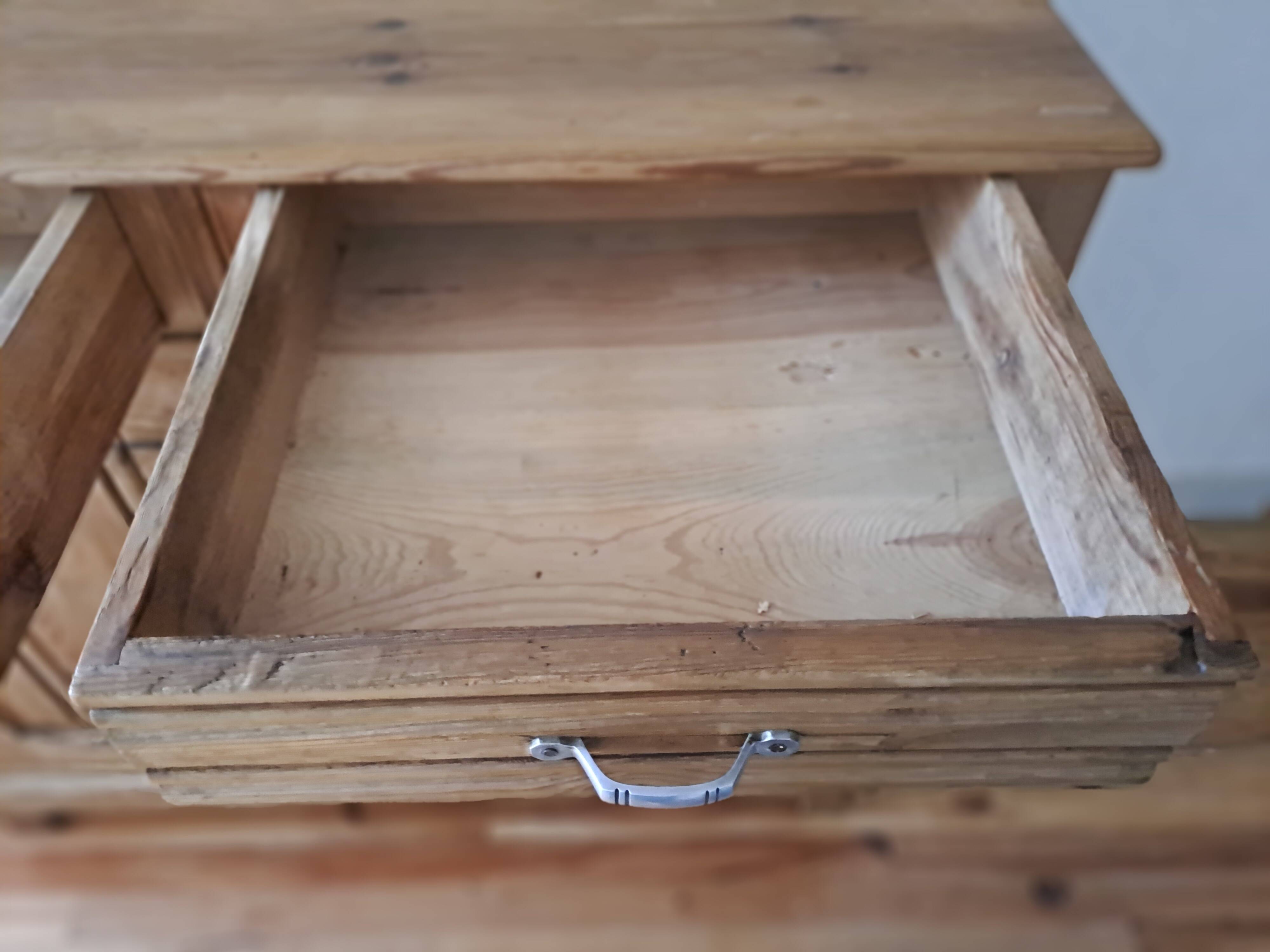Old Parisian sideboard in raw wood
