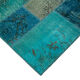 Handmade oriental 170 cm x 242 cm turquoise patchwork carpet