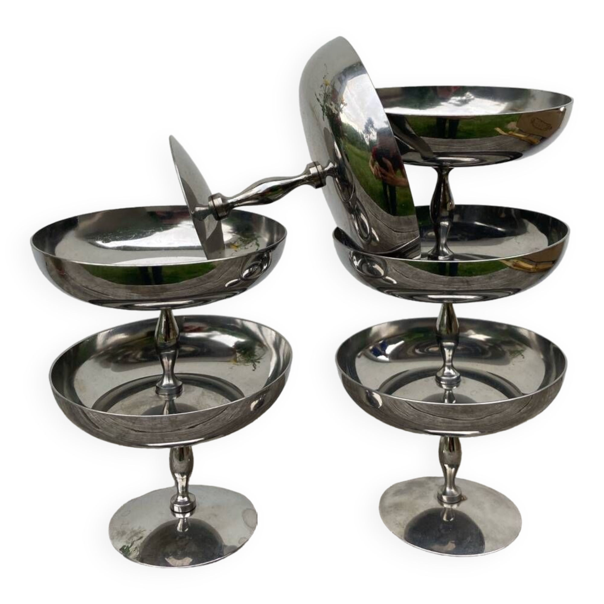 6 coupes en inox 1970