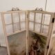 Three-panel screen in Louis XVI style with Romantic decorations and landscapes.