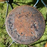 6 adjustable industrial workshop stools, 50s/60s