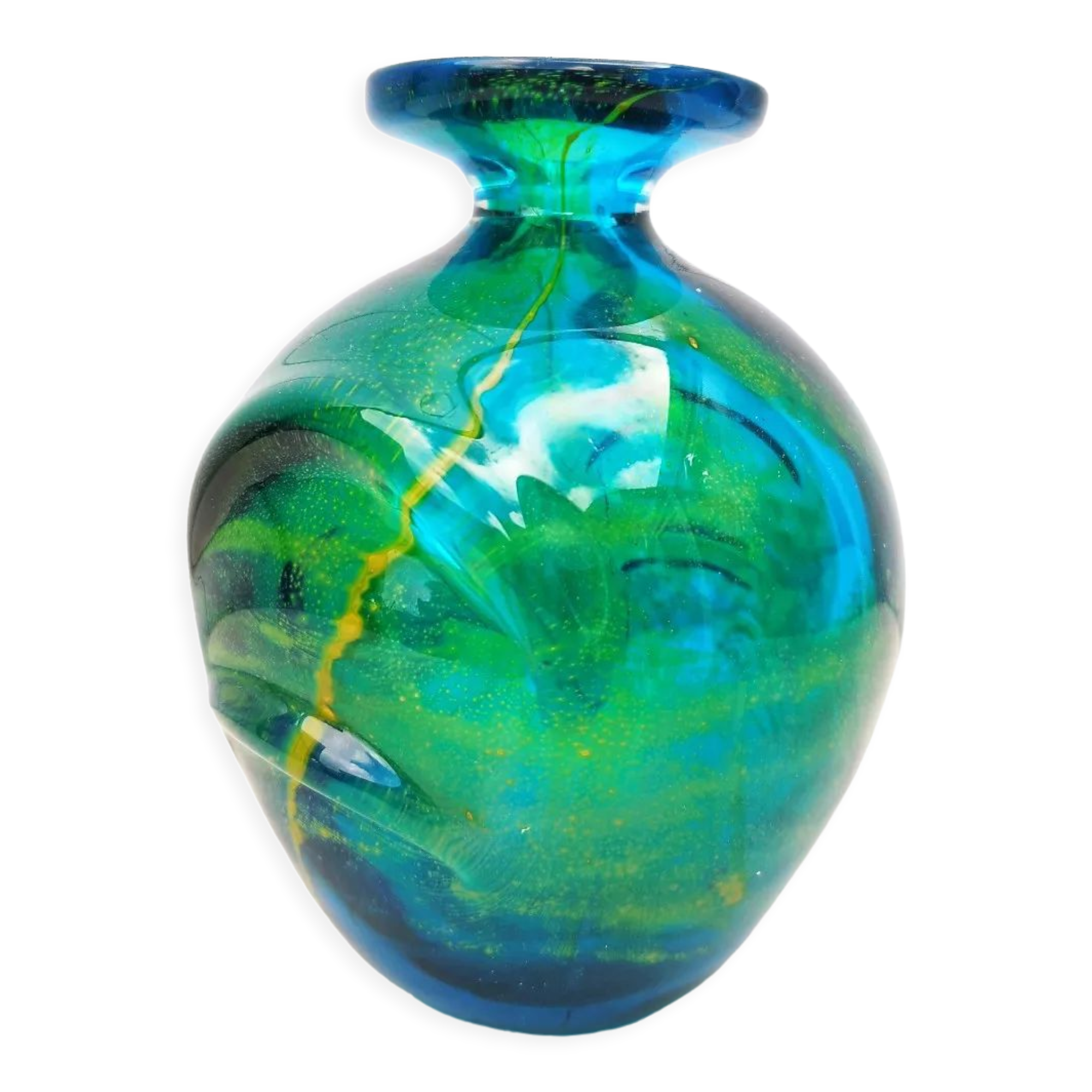Thick glass vase design Molina Italy