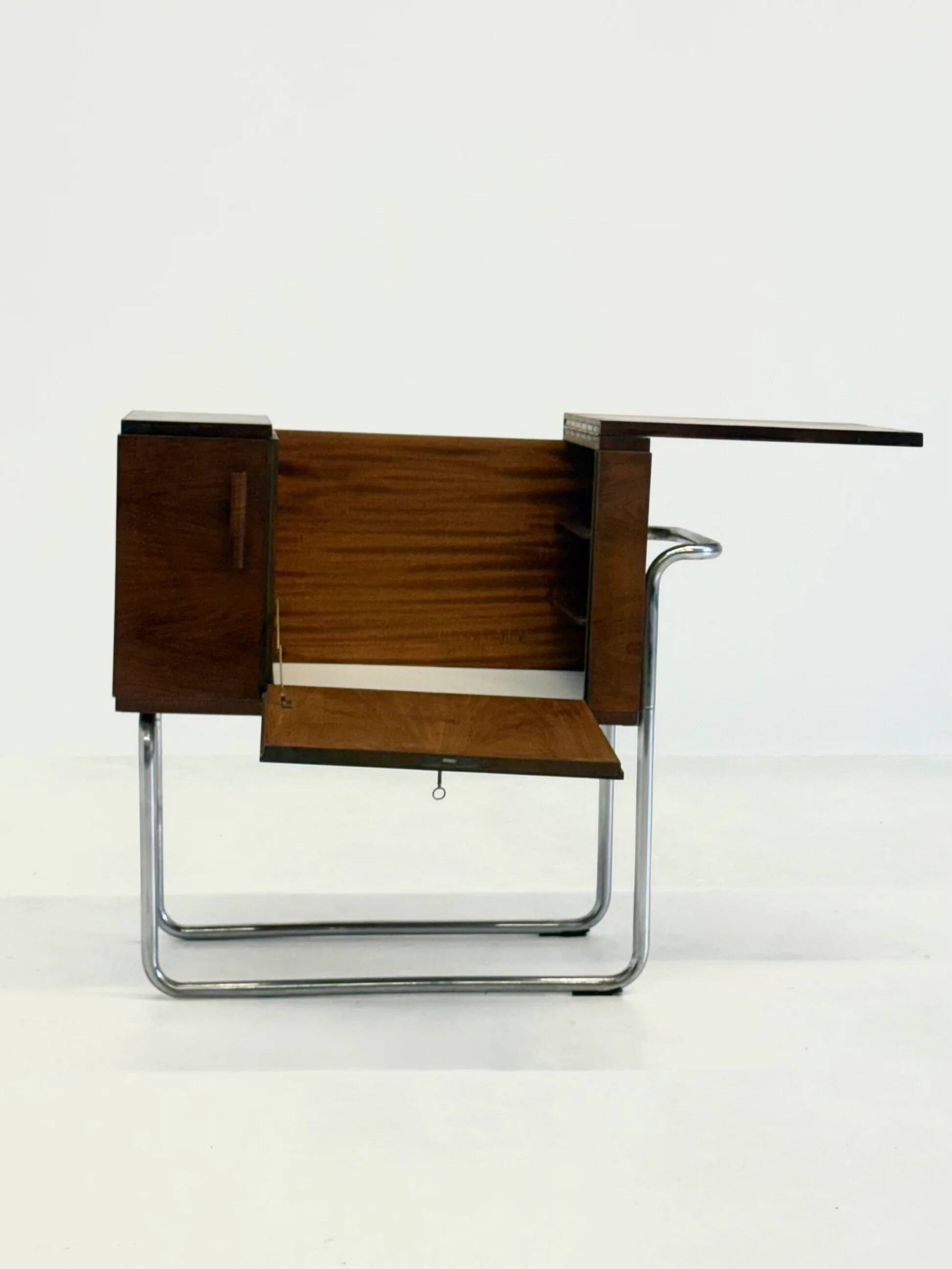 Italian walnut bar cabinet by Cova Milano