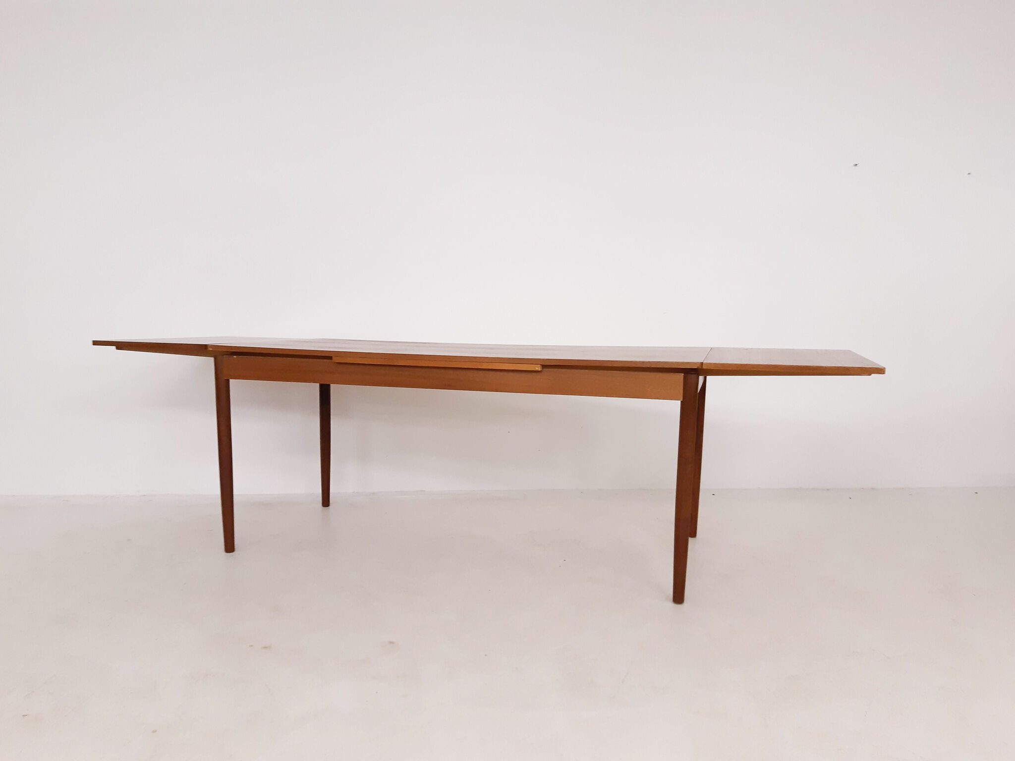 Teak extendable dining table, The Netherlands 1950's