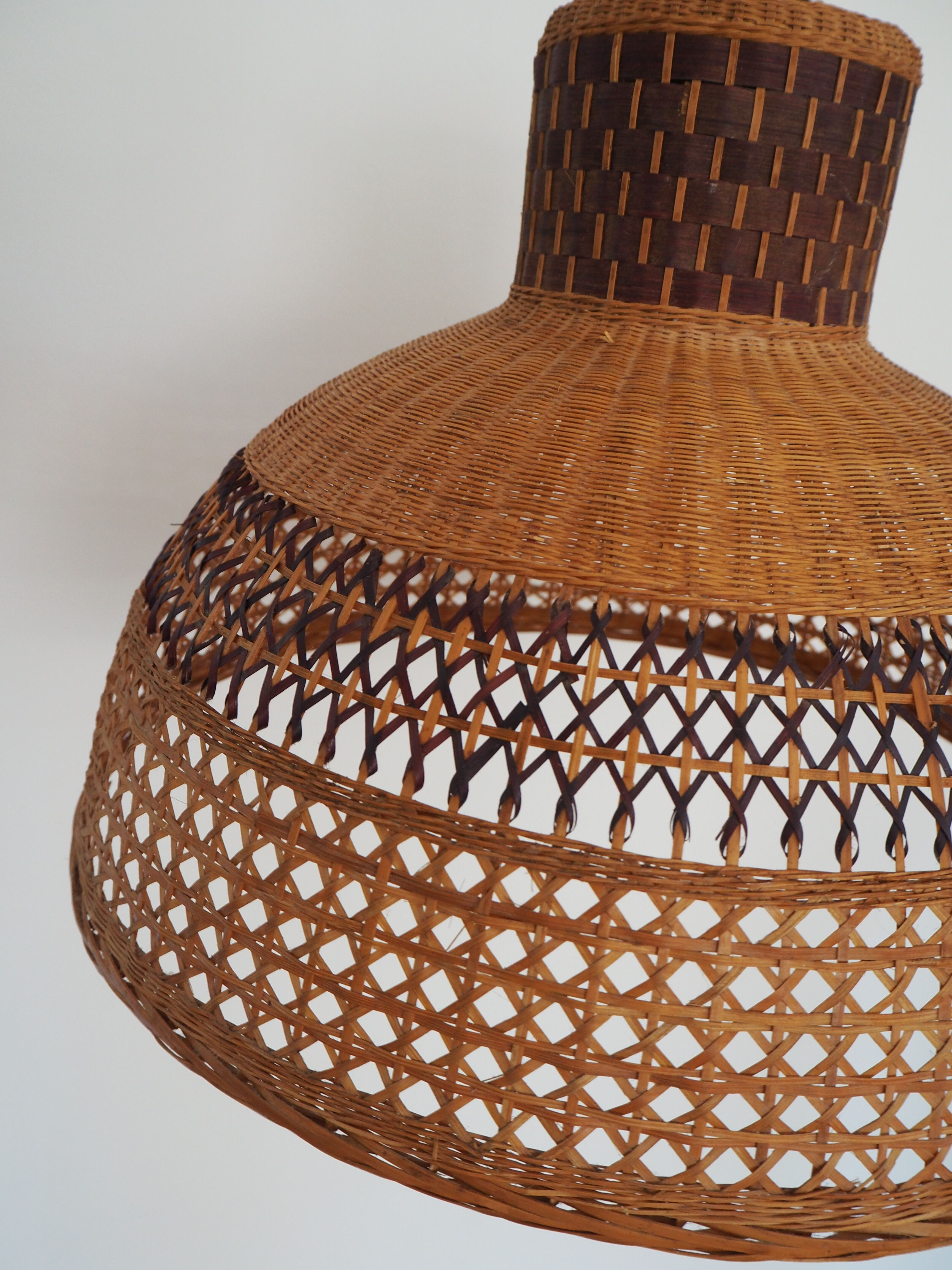 Vintage rattan lampshade
