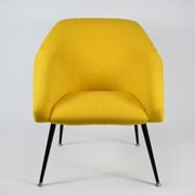 Vintage polish armchair shell, fully renovated, 1960s, fabric, chrome