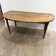 Louis Philippe wood dining table with shutters and casters