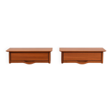 Pair of wall-mounted bedside tables, produced by Permanente Mobili Cantù, ver.