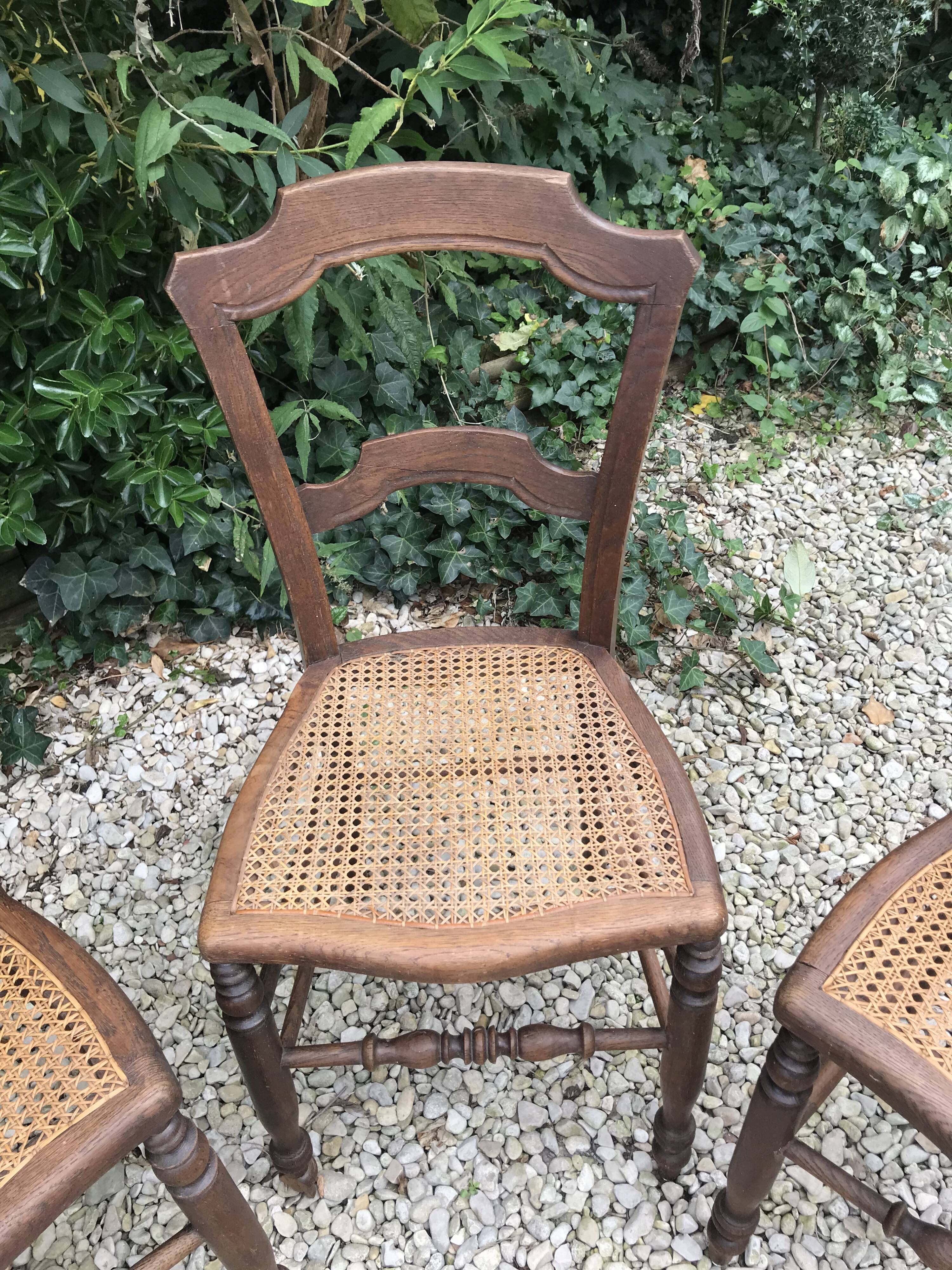 Four chairs during the Napoleon III era