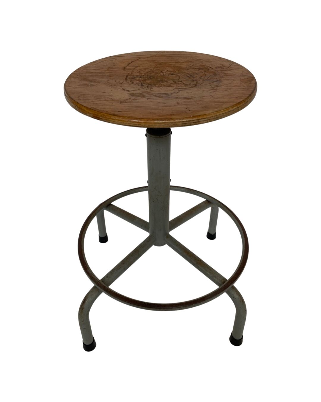 Vintage Industrial Workshop Stool Work Stool Adjustable In Height 60's design