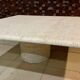 Table basse en travertin de P. A. Giusti et E. Di Rosa pour Up&Up, Italie