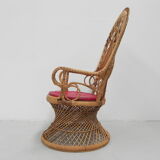 Emmanuelle chair, bamboo peacock throne