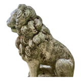 Fontaine statue Lion pierre reconstituée
