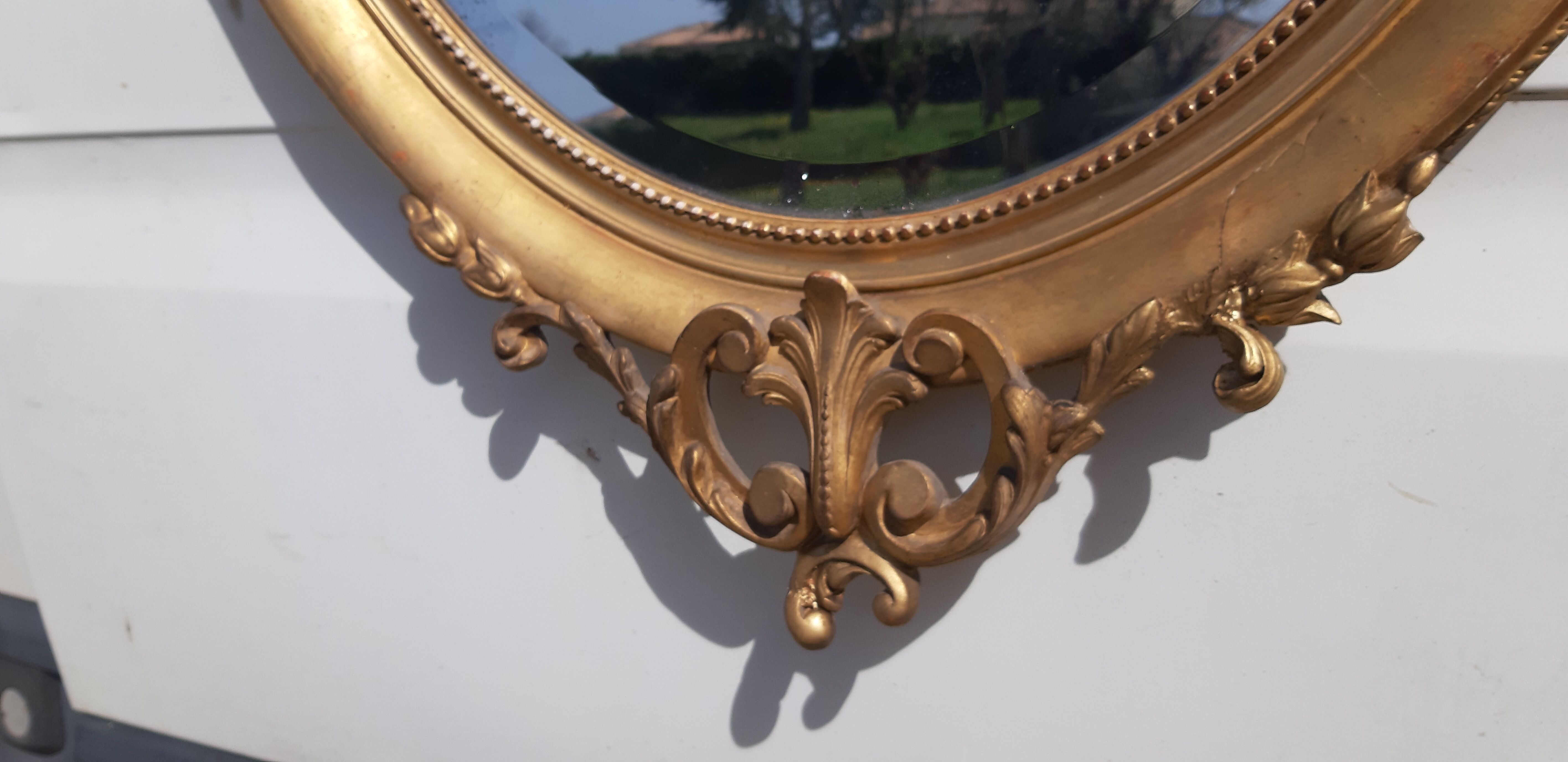 Mirror golden 19th