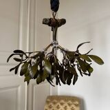 Lustre en forme de gui d’époque art nouveau en bronze - xxe