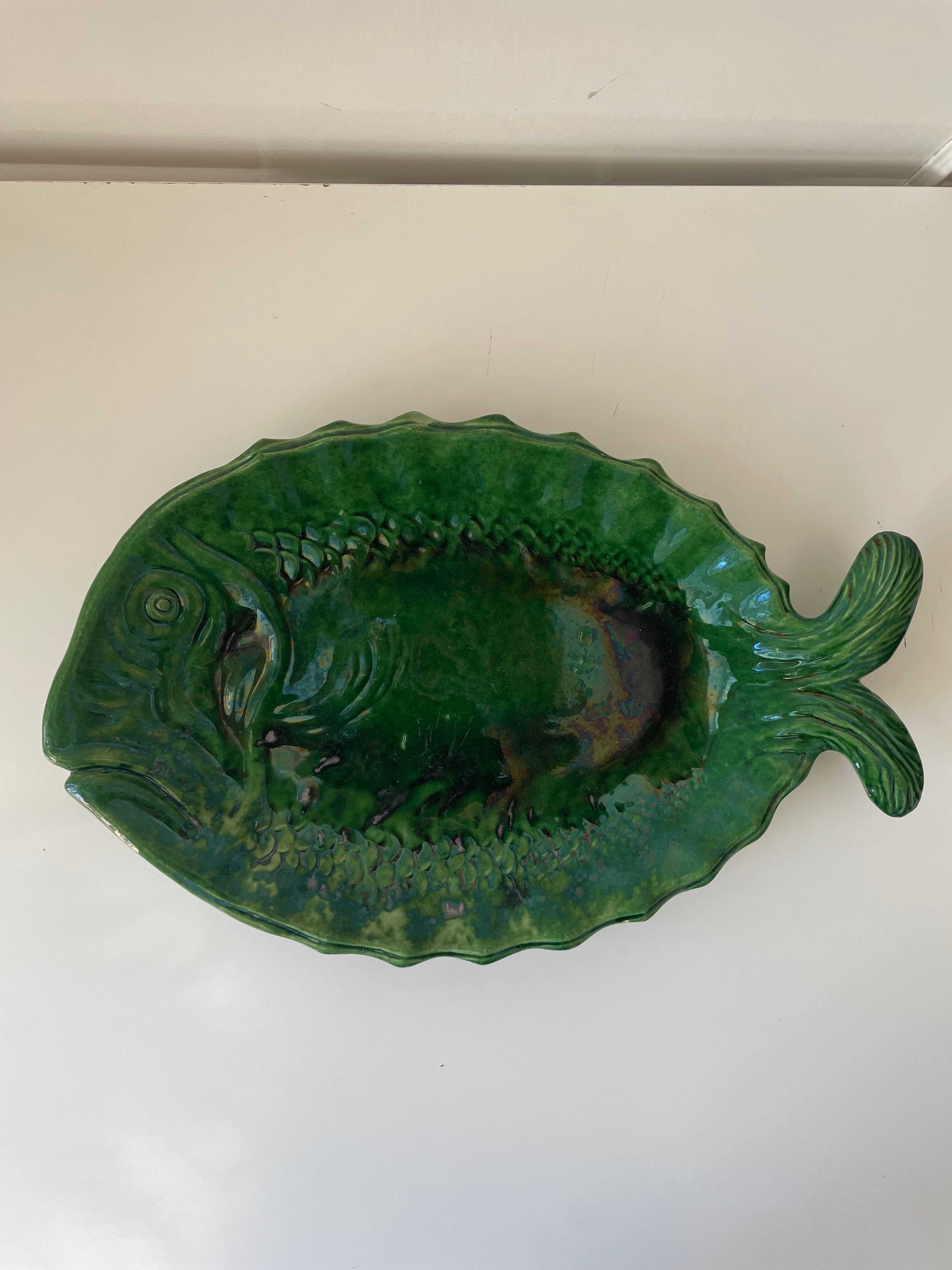 Ceramic fish dish Vallauris