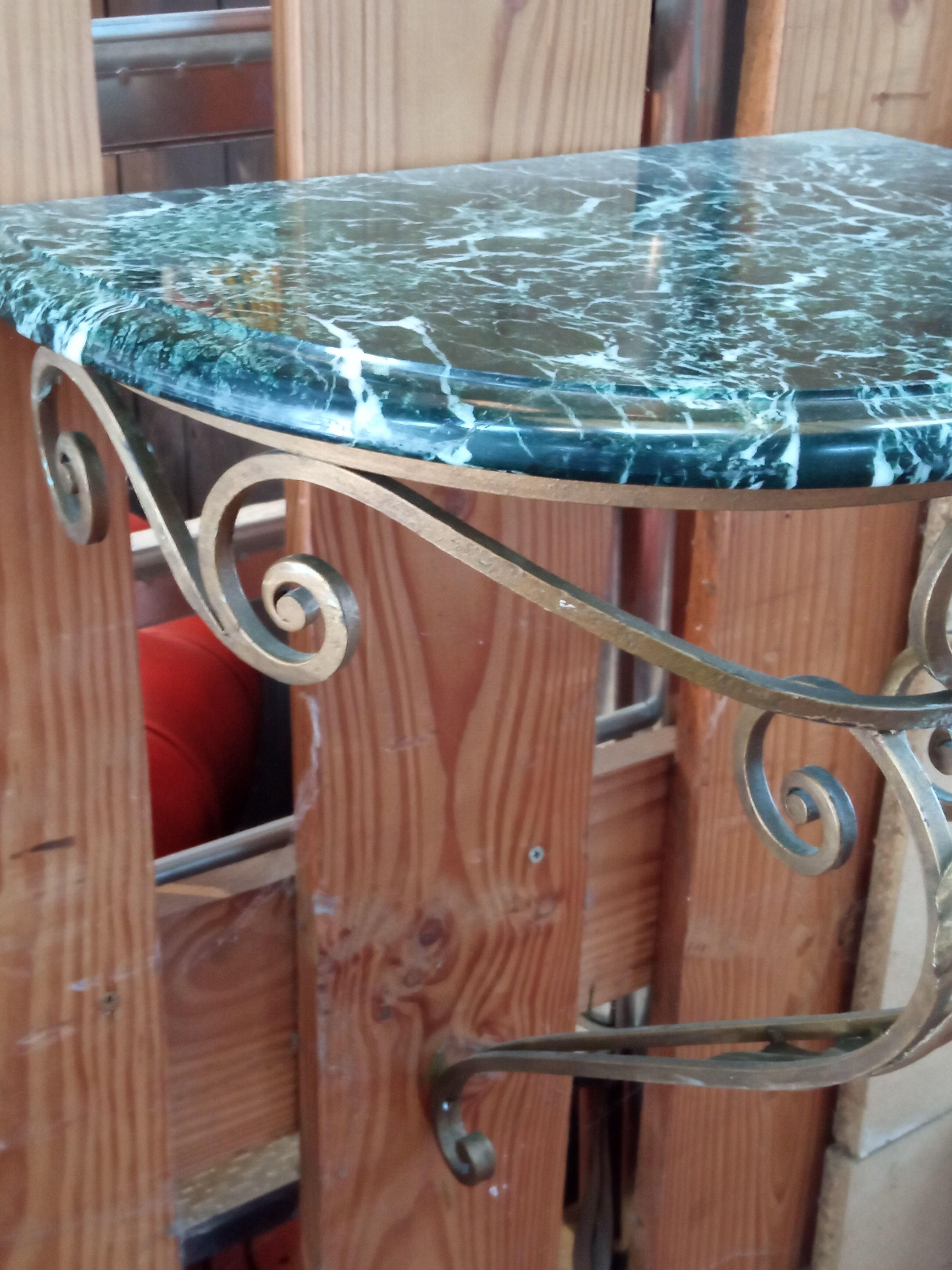 Wrought iron console 1950