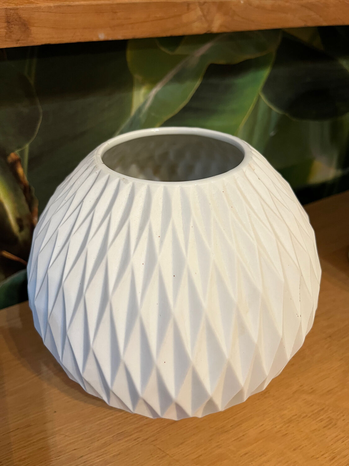 Thomas 1960s origami ball vase