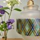 Vintage stained glass globe pendant light