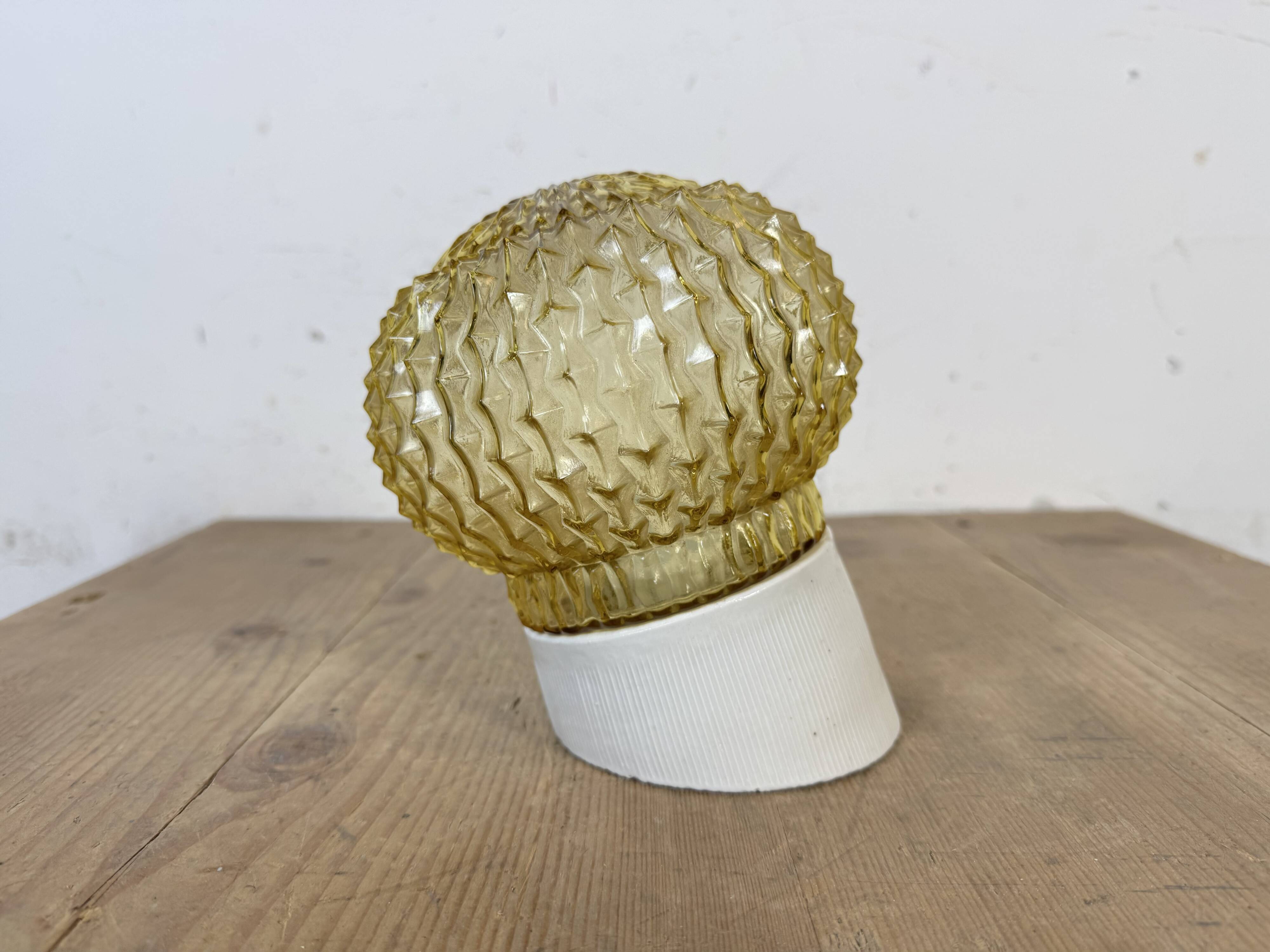 Vintage White Porcelain Wall Light, 1970s