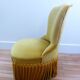 Mustard velvet toad armchair