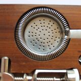 Teak wooden cocktail bar tool set, 1960s.