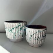 Set of 2 Pollock decorative plant pots