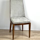 American Art Deco style chair, in solid walnut wood