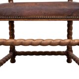 Dutch 19th Century Oak Baroque open Arm Chair