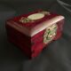 Jewel box, jade, brass, mahogany, china