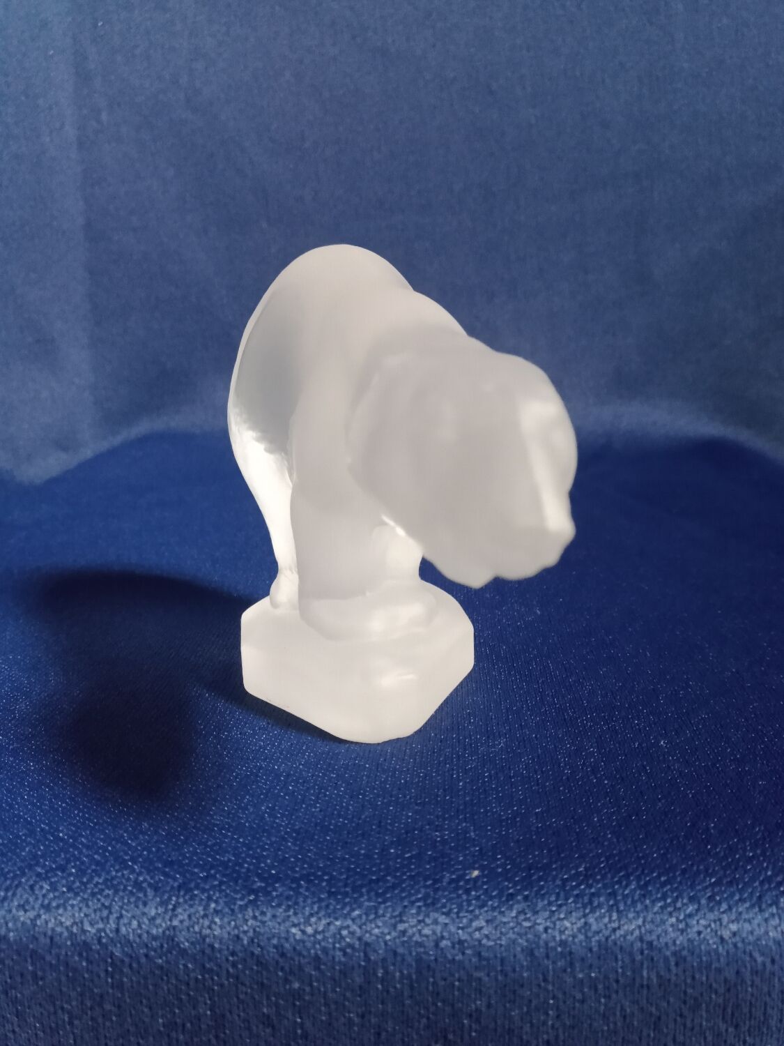 Frosted Glass Bear Paperweight