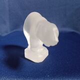 Frosted Glass Bear Paperweight
