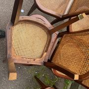 Six caned mahogany chairs, Art Deco, 20th century.