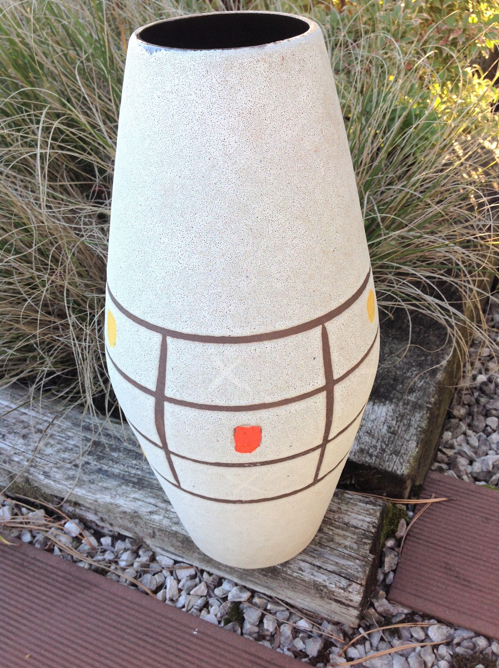 Vase ovoide en céramique grise par Scheurich Keramik vintage années 60-70