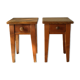 Pair of vintage country bedside tables oak and fir