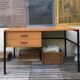 Wood and iron desk year 50