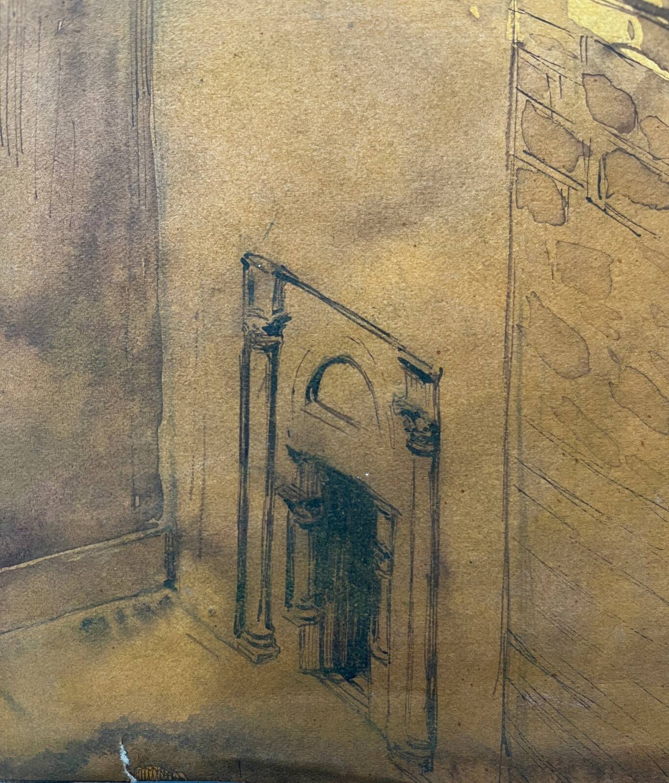 Table study wash Aix attr. Ed. Pannetier (1884-1965) architecture