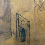 Table study wash Aix attr. Ed. Pannetier (1884-1965) architecture