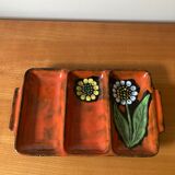 Tripartite dish in vintage ceramics