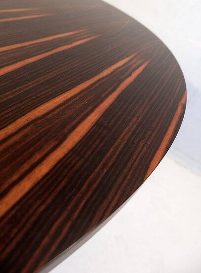 Macassar ebony round dining table Ø 128cm