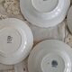 6 mismatched vintage iron earthenware plates