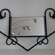 Portemanteau miroir fer forgé 4 patères