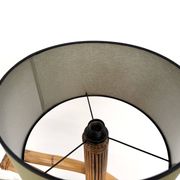 Sculptural floor lamp in bent rattan