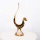 Oiseau brutaliste en bronze par Yves Lohé, années 80