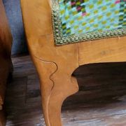 In the spirit of Alfonce Mucha's forms: Art Nouveau period bench