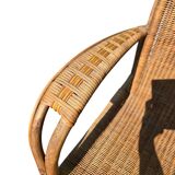 Pair of vintage rattan armchairs