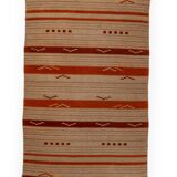 Scandinavian Art Deco/Functionalism Flat Weave Rug. 242 (274 incl. fringes) x 154 cm