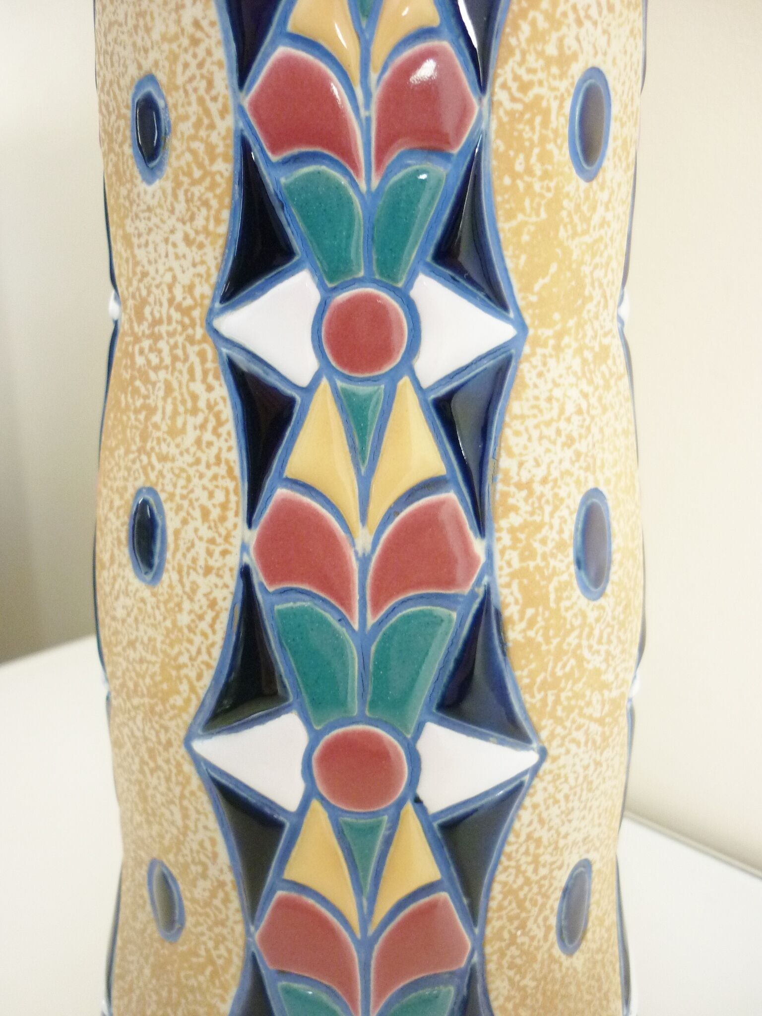 Art Deco ceramic vase, 1920s/1930s, signed Amphora (Czech Republic)