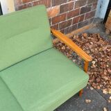 Daybed of the 60s vintage in wood and fabric